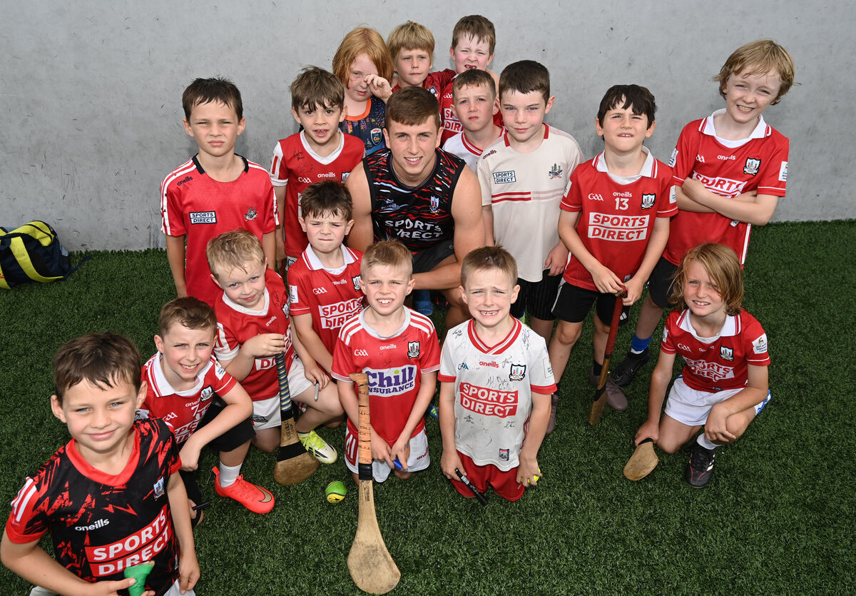 Cork senior hurler Diarmuid Healy on his visit the Brian Dillons Cúl Camp at the club in the Tank field. Picture; Eddie O'Hare Cork senior hurler Diarmuid Healy on his visit the Brian Dillons Cúl Camp at the club in the Tank field. Picture; Eddie O'Hare