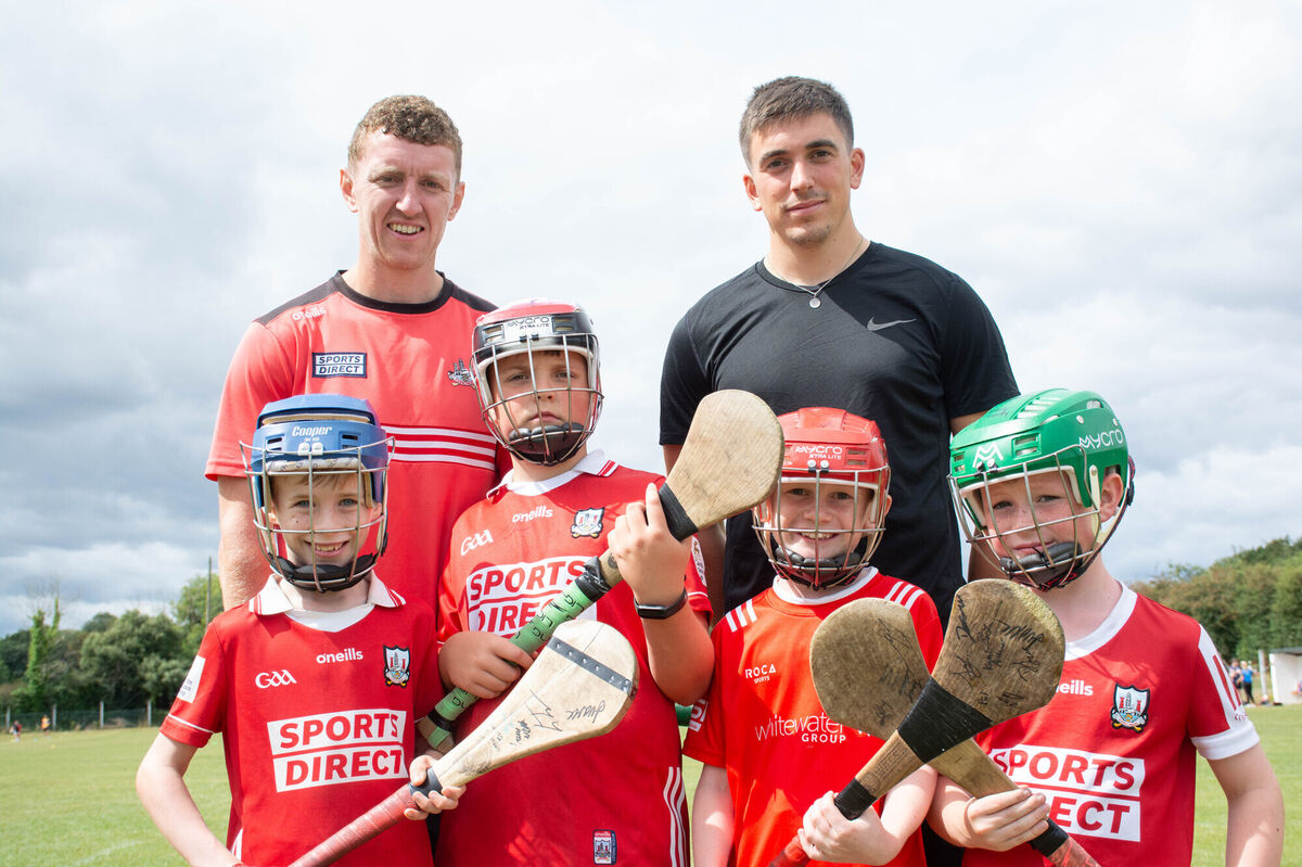 Ciaran O'Brien, Games Development Co-ordinator pictured with Dylan Swayne, Darrach U Thuma, Bradley McCarthy and Oscar Cathal McCarthy at the Kiltha Og Cul Camp in Castlemartyr. Picture: Howard Crowdy Ciaran O'Brien, Games Development Co-ordinator pictured with Dylan Swayne, Darrach U Thuma, Bradley McCarthy and Oscar Cathal McCarthy at the Kiltha Og Cul Camp in Castlemartyr. Picture: Howard Crowdy