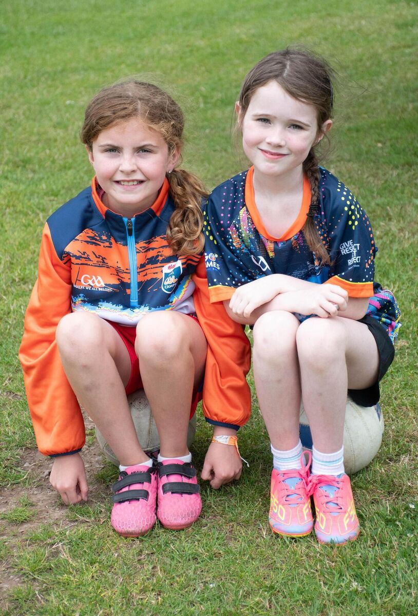 Lucy Dwyer and Eve Hull taking a break during the recengt Erins Own GAA Cul Camp in Glounthaune. Picture: Howard Crowdy Lucy Dwyer and Eve Hull taking a break during the recengt Erins Own GAA Cul Camp in Glounthaune. Picture: Howard Crowdy