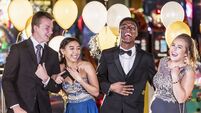 Teenagers having fun at prom