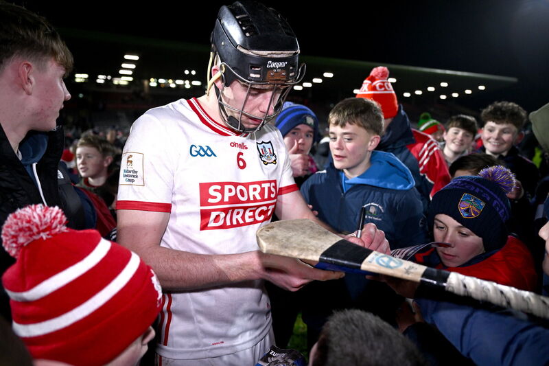 Robert Downey of Cork signs autographs. Picture: Ben McShane/Sportsfile Robert Downey of Cork signs autographs. Picture: Ben McShane/Sportsfile