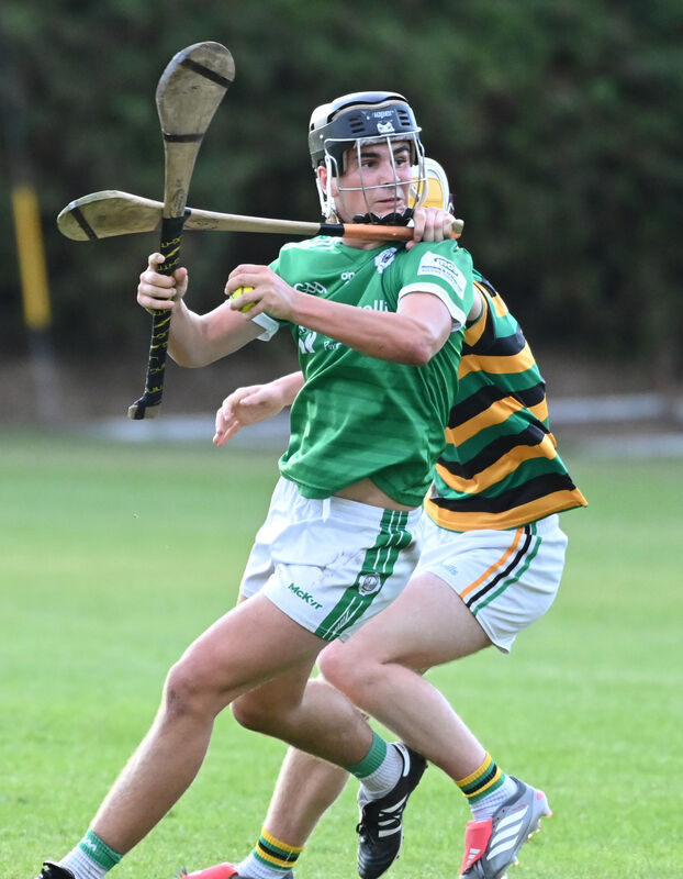 Ballincollig's Joe Miskella is tackled by Glen Rovers' Liam Woods. Picture: Eddie O'Hare