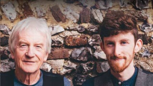 <p>Charlie Piggott and his son, fiddler and singer, Rowan Piggott, perform in the Masters Of Tradition event in Bantry tonight</p>