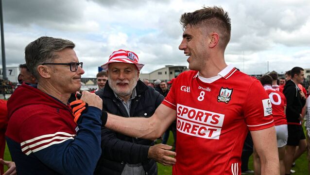 <p>Ian Maguire of Cork and coach Kevin Murray celebrate after beating Donegal in Ballybofey. Picture: Ramsey Cardy/Sportsfile</p>