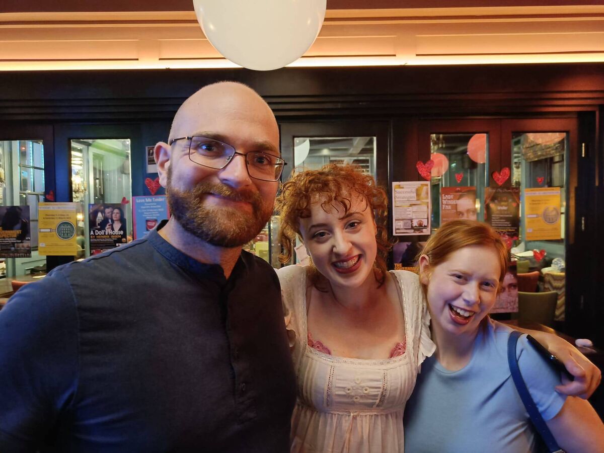 Matt Murphy, Sarah Kelly and Roisin O'Donnell at the party in Sober Lane. Matt Murphy, Sarah Kelly and Roisin O'Donnell at the party in Sober Lane.