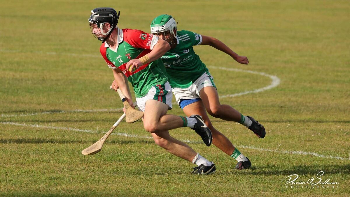 Donagh Conway with possession for Ballinora. Picture: Damien O'Sullivan
