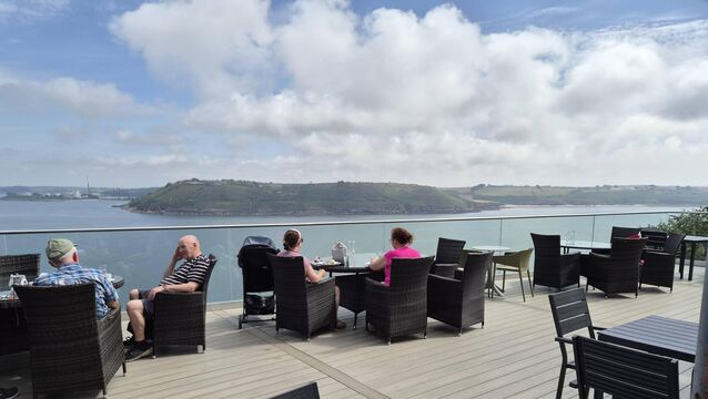 <p>The stunning panoramic view from the café at Fort Camden Meagher in Crosshaven</p>
