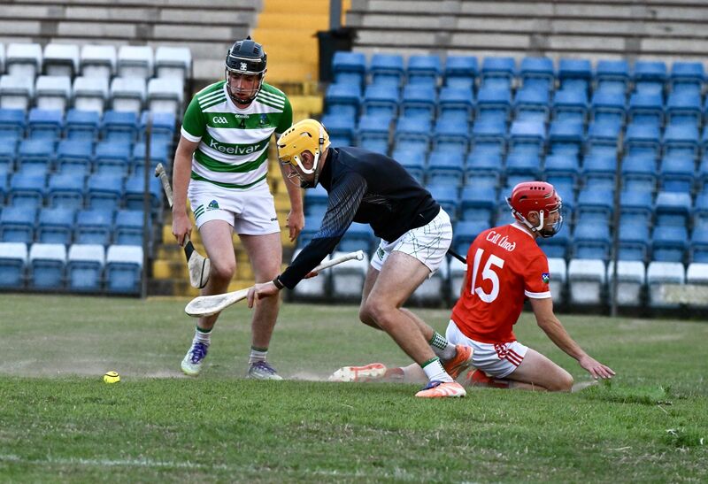 Valley Rovers goalkeeper Matthew Kelleher is first to the loose ball as Brian Sheehan, Kilworth misses out. Picture: Larry Cummins Valley Rovers goalkeeper Matthew Kelleher is first to the loose ball as Brian Sheehan, Kilworth misses out. Picture: Larry Cummins