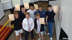 <p>Peter Creagh, Alessandro Siynardi, Mr David Lordon (Principal) Aaron Sidhu, Luke MacMullan, Ethan Wyse, Daniel Fitzsimons. Picture: Christian Brothers College in Cork</p> <p>Peter Creagh, Alessandro Siynardi, Mr David Lordon (Principal) Aaron Sidhu, Luke MacMullan, Ethan Wyse, Daniel Fitzsimons. Picture: Christian Brothers College in Cork</p>