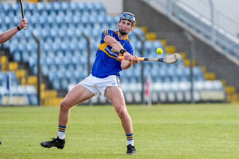 Patrick Walsh sends the sliotar over the bar on Friday night. Picture: Noel Sweeney Patrick Walsh sends the sliotar over the bar on Friday night. Picture: Noel Sweeney