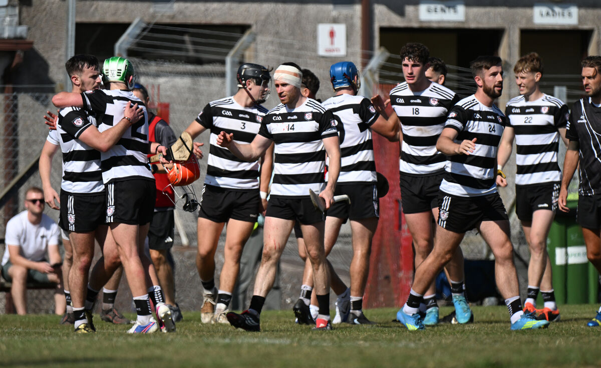 Relief for the Midleton players after the game, including Conor Lehane with his head bandaged. Picture: Larry Cummins Relief for the Midleton players after the game, including Conor Lehane with his head bandaged. Picture: Larry Cummins