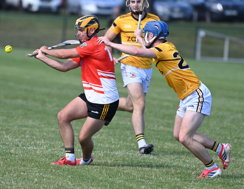 Fermoy's Darragh Daly shoots from Na Piarsaigh's Daniel Scanlon. Picture: Eddie O'Hare