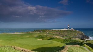 <p>Looking back from the clubhouse down the 18th at the Old Head Golf course outside Kinsale.  Bill Clinton, Tiger Woods and a host of other celebrities and sports stars have played the links.</p>