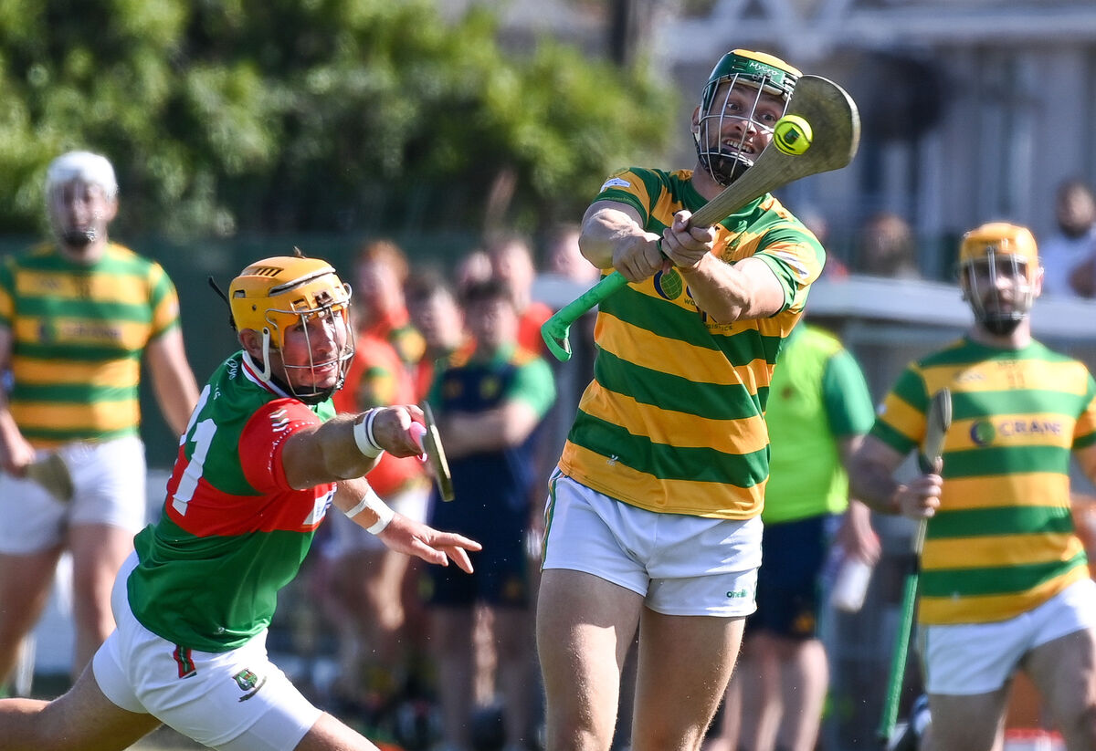 Blackrock's Alan O'Callaghan clears his lines as Fr O'Neill's Declan Dalton closes in during their Premier SHC clash at Midleton. Picture: David Keane. Blackrock's Alan O'Callaghan clears his lines as Fr O'Neill's Declan Dalton closes in during their Premier SHC clash at Midleton. Picture: David Keane.