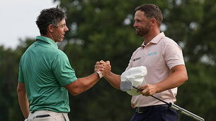 Rory McIlroy fightback falters late on as Wyndham Clark wins BMW Championship