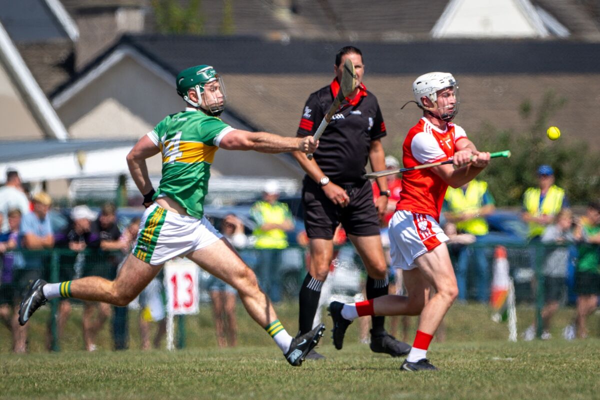 Castlelyons' Anthony Spillane gives chase to Watergrasshill’s Ian O’Callaghan. Picture: Chani Anderson