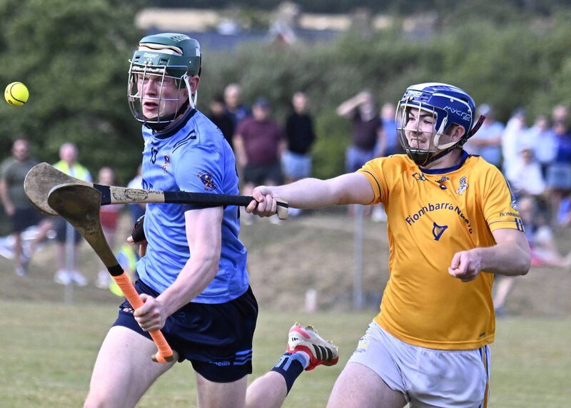 Luke Murphy (left) scored the Barryroe goal against Argideen Rangers. Picture: Martin Walsh