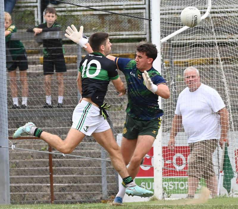 Nemo Rangers' Luke Horgan scores a goal past St Michael's goalkeeper Mikey O'Connell. Picture: Eddie O'Hare Nemo Rangers' Luke Horgan scores a goal past St Michael's goalkeeper Mikey O'Connell. Picture: Eddie O'Hare