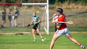 <p>Charleville’s Darragh Fitzgibbon takes aim against Douglas. Picture: Chani Anderson</p>