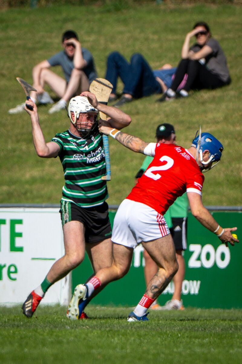 Douglas’ Donnacha Murphy tackles Charleville’s Jack O’Callaghan. Picture: Chani Anderson