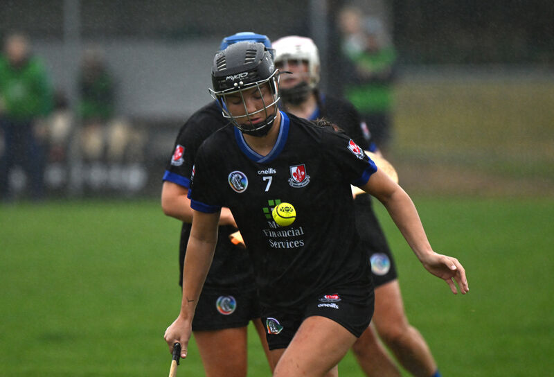  Ava Fitzgerald with possession for Sarsfields. Picture: Larry Cummins