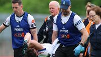 Bobby McCaul leaves the field injured 31/5/2026
