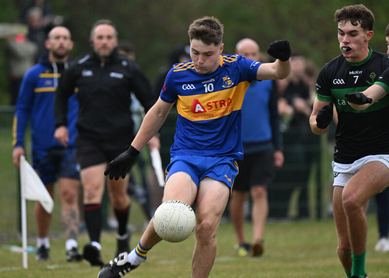  Eoghan Ahern in action for Carrigaline against Nemo Rangers. Picture: Larry Cummins