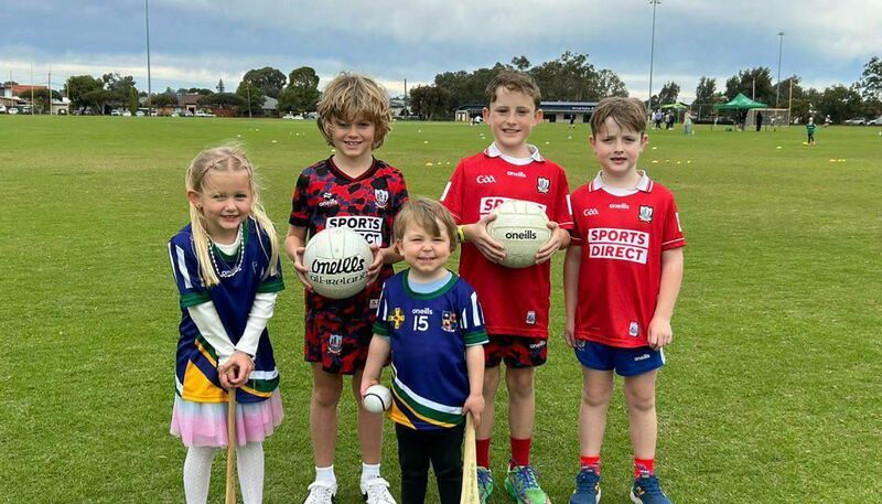 Éire Óg GAA Club in Perth, young members originally from Cork: Finn and Croíadh Dunne (Turner's Cross), Dara Mitchell (Douglas), Archie and Henry Lenihan (Killavullen). Éire Óg GAA Club in Perth, young members originally from Cork: Finn and Croíadh Dunne (Turner's Cross), Dara Mitchell (Douglas), Archie and Henry Lenihan (Killavullen).