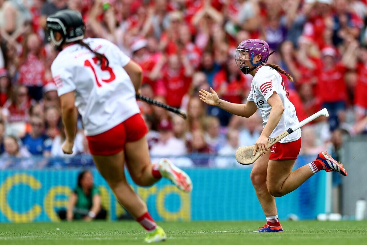 Orlaith Cahalane celebrates her wonder goal against Galway. Picture: INPHO/James Crombie