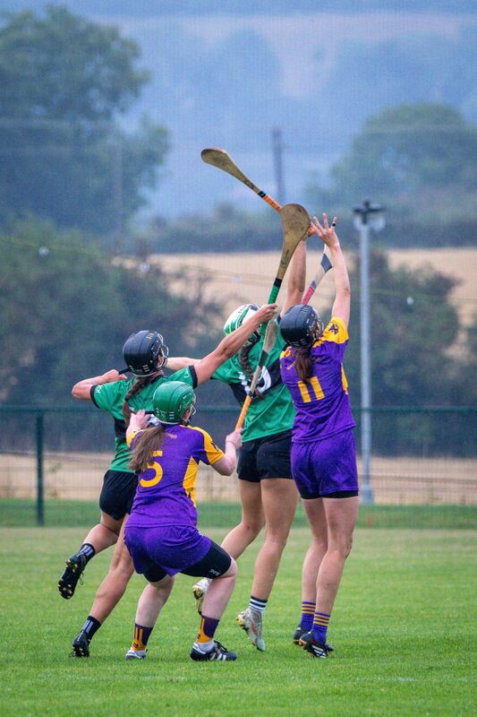 St Catherine’s Orla Cotter and Killeagh’s Amy Fogarty contest in the air. Picture: Chani Anderson St Catherine’s Orla Cotter and Killeagh’s Amy Fogarty contest in the air. Picture: Chani Anderson