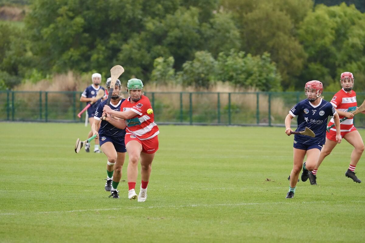 Courcey Rovers Linda Collins shoots to score a point against Ballincollig in their SE Systems Cork senior camogie championship clash at Ballinora. Picture: Noel Sweeney Courcey Rovers Linda Collins shoots to score a point against Ballincollig in their SE Systems Cork senior camogie championship clash at Ballinora. Picture: Noel Sweeney