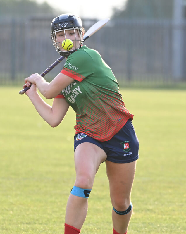 Ballinora's Rachel Murphy keeps her eyes on the sliotar as she shoots against Blackrock. Picture: Eddie O'Hare