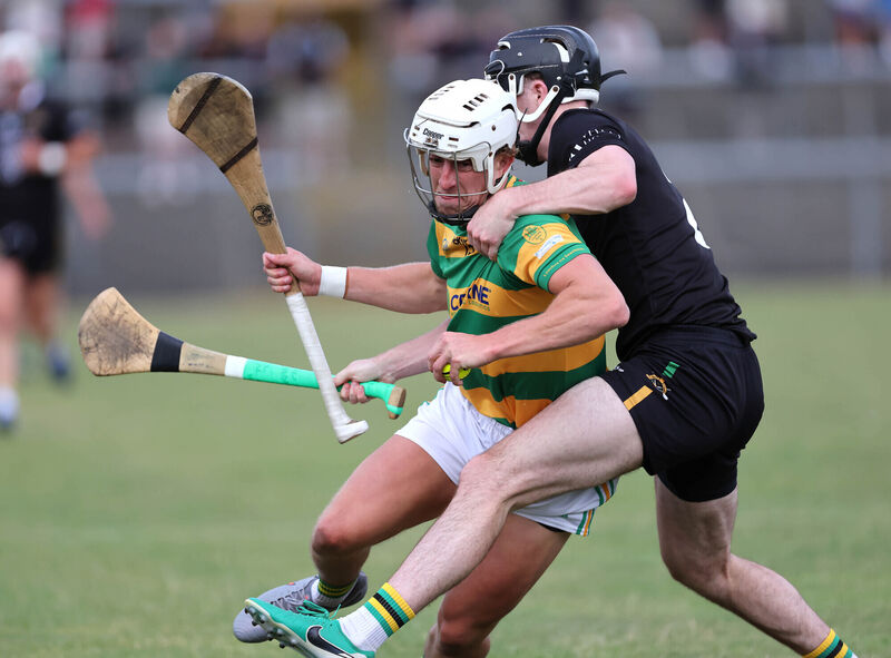  Robbie Cotter of Blackrock up against Liam Coughlan of Glen Rovers. Picture: Jim Coughlan
