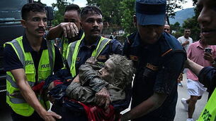 2291598838 TOPSHOT-NEPAL-WEATHER-LANDSLIDE-FLOOD