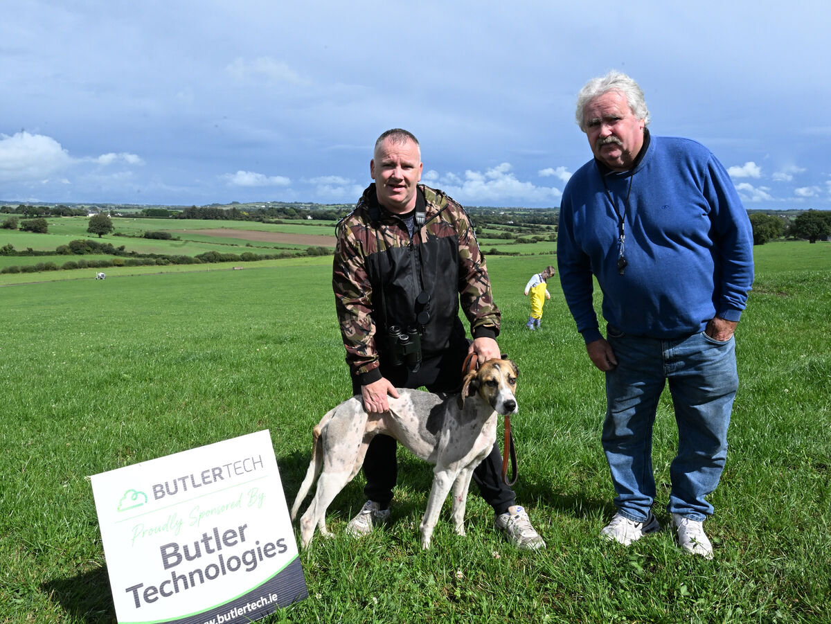  Puppy Maiden winner Something Else with Gary and Andrew O'Callaghan of Mayfield Harriers. Picture: Larry Cummins