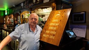 <p>Jack Cotter, third generation owner at the pub in Macroom. Picture by Noel Sweeney</p>