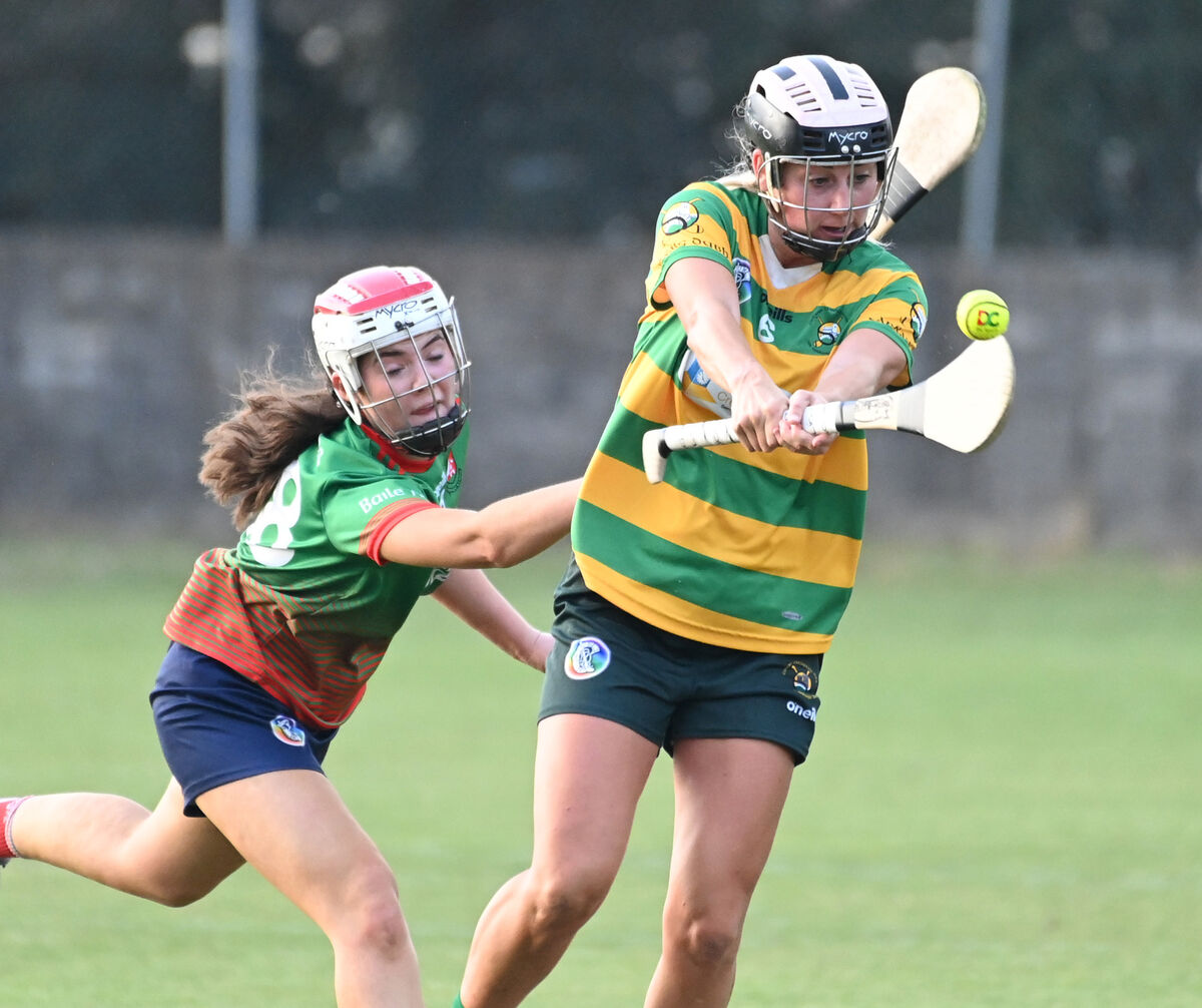 Blackrock's Katelyn Hickey clears under pressure from Ballinora's Alannah Lenihan during their SE Systems Camogie Championship clash at Na Piarsaigh. Picture: Eddie O'Hare Blackrock's Katelyn Hickey clears under pressure from Ballinora's Alannah Lenihan during their SE Systems Camogie Championship clash at Na Piarsaigh. Picture: Eddie O'Hare