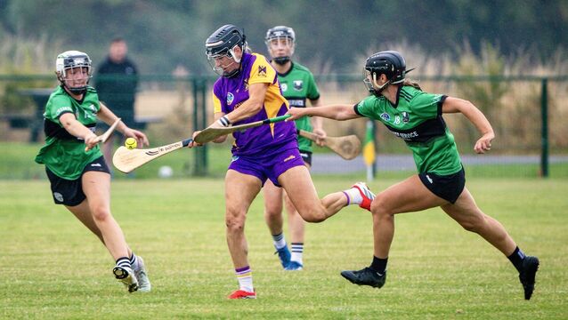 <p>St Catherine's Eimear O’Brien shoots against Killeagh. Picture: Chani Anderson</p>