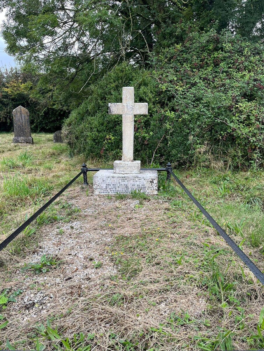 The cross in the old Fermoy military cemetery erected to the memory of Jimmy Durham, the first black soldier in the British Army. Picture: Donal O'Keeffe The cross in the old Fermoy military cemetery erected to the memory of Jimmy Durham, the first black soldier in the British Army. Picture: Donal O'Keeffe