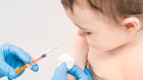 Vaccination little girl.