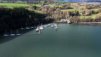Masons restore historic Saleen shoreline walls in Cork harbour Masons restore historic Saleen shoreline walls in Cork harbour