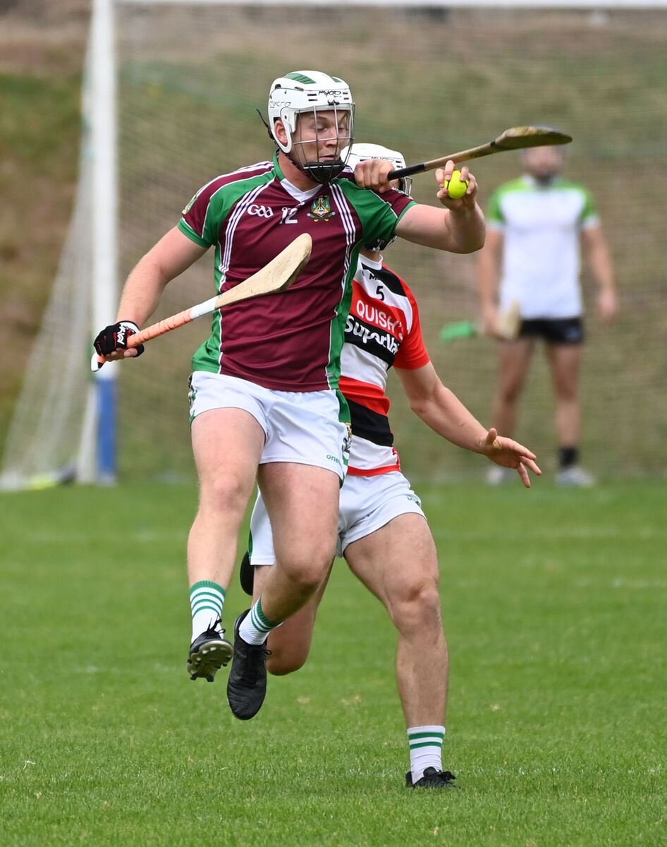 Aghabullogue's Shane Tarrant is tackled by Ballincollig's David O'Sullivan in 2024. Picture: Eddie O'Hare Aghabullogue's Shane Tarrant is tackled by Ballincollig's David O'Sullivan in 2024. Picture: Eddie O'Hare