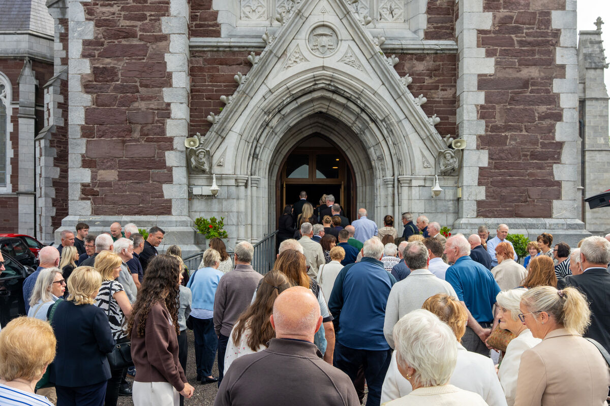 Attendees of the funeral of Jimmy Lynam at the North Cathedral. Picture: Noel Sweeney