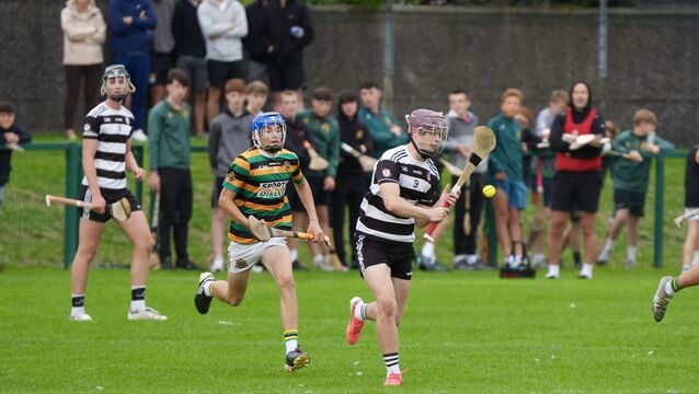 <p>Midleton’s Alfie Hennessy on the ball against Glen Rovers. Picture: Noel Sweeney</p>