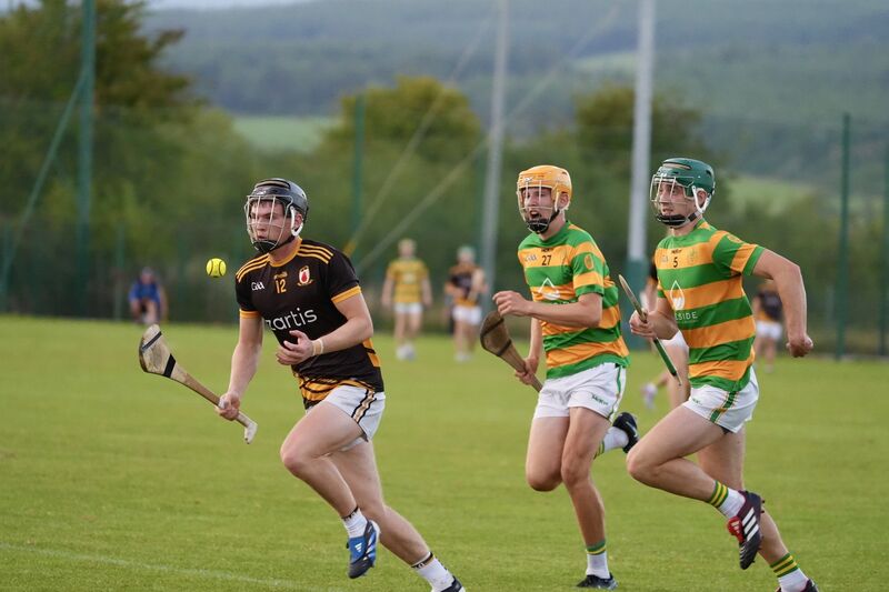 Na Piarsaigh’s Craig O’Sullivan drives towards goal, chased by Blackrock pair Patrick McCarthy and Ollie Walsh. Picture: Noel Sweeney Na Piarsaigh’s Craig O’Sullivan drives towards goal, chased by Blackrock pair Patrick McCarthy and Ollie Walsh. Picture: Noel Sweeney