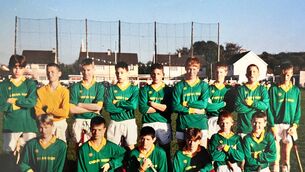 <p>The Blackrock team before the 1997 U13 league final against Glen Rovers, with Joseph Keohane in the middle of the back row.</p>