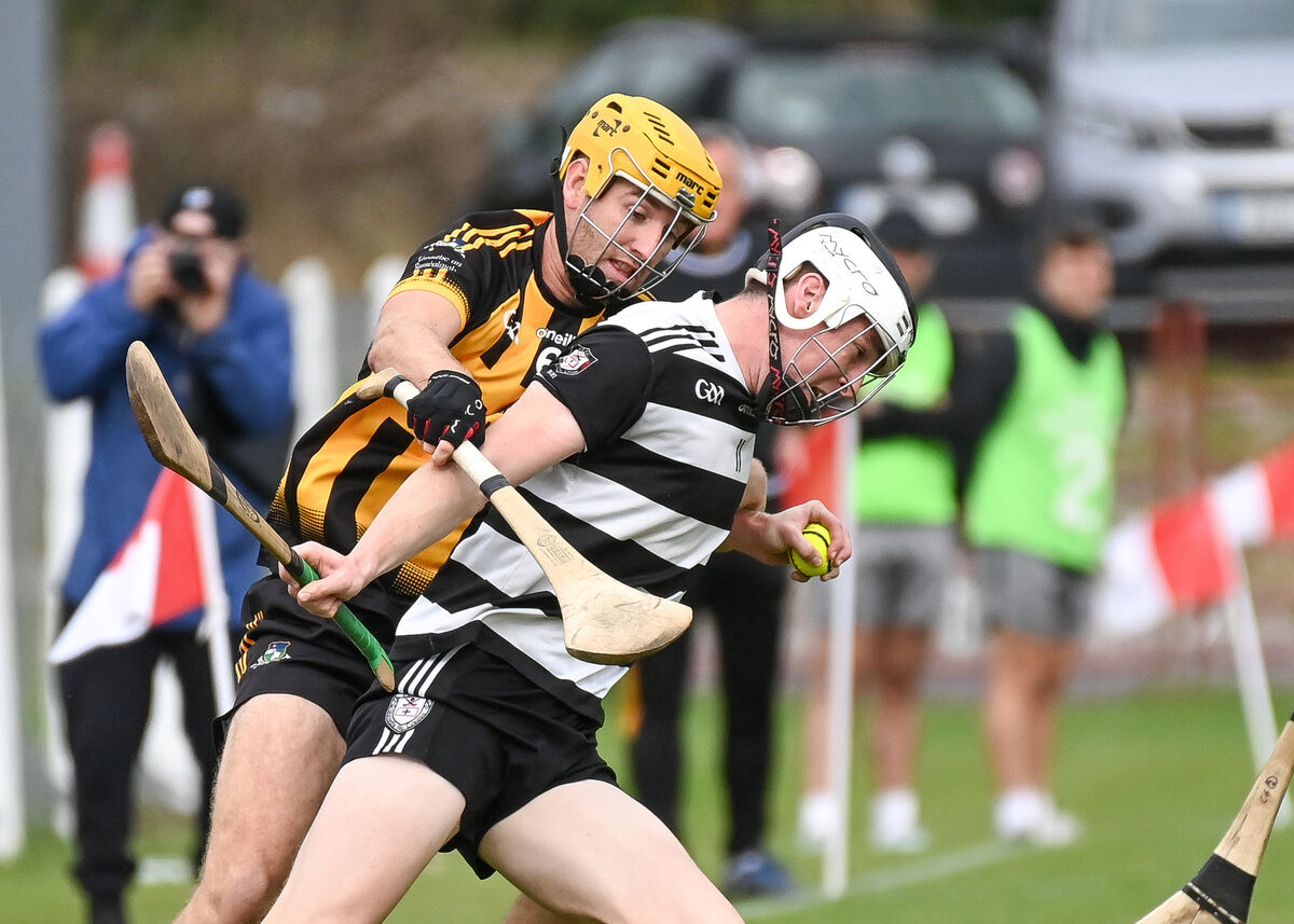 Midleton's Evan McGrath is tackled by Russell Rovers' Kiaran Ahern last year - both east Cork clubs will be looking to qualify for the knockout stages. Picture: David Keane Midleton's Evan McGrath is tackled by Russell Rovers' Kiaran Ahern last year - both east Cork clubs will be looking to qualify for the knockout stages. Picture: David Keane