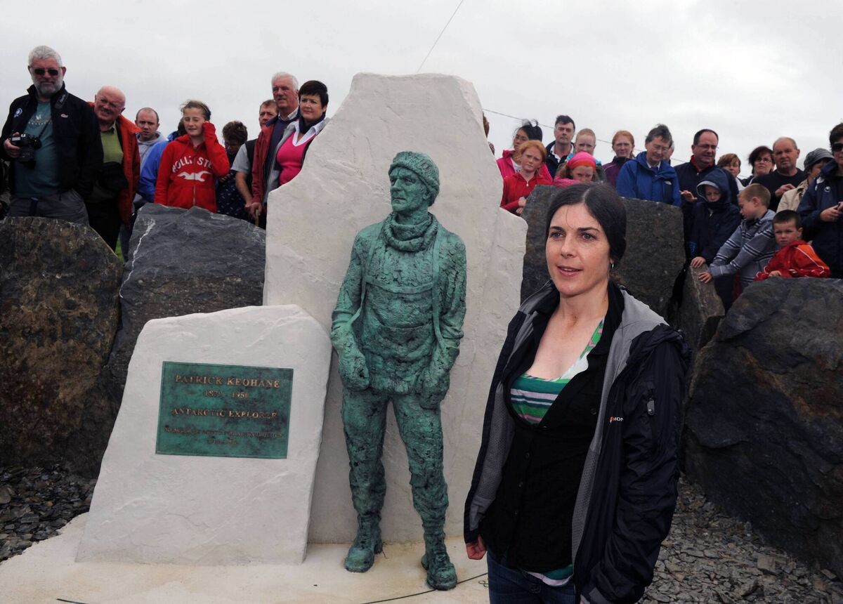 Dr Clare o'Leary, the first Irish woman to reach the South Pole, at the unveiling of the statue of Patrick Keohane in Courtmacsherry in 2012. Picture: Des Barry. Dr Clare o'Leary, the first Irish woman to reach the South Pole, at the unveiling of the statue of Patrick Keohane in Courtmacsherry in 2012. Picture: Des Barry.