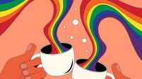 LGBT Pride month and diversity concept background decorated with rainbow flag stripe