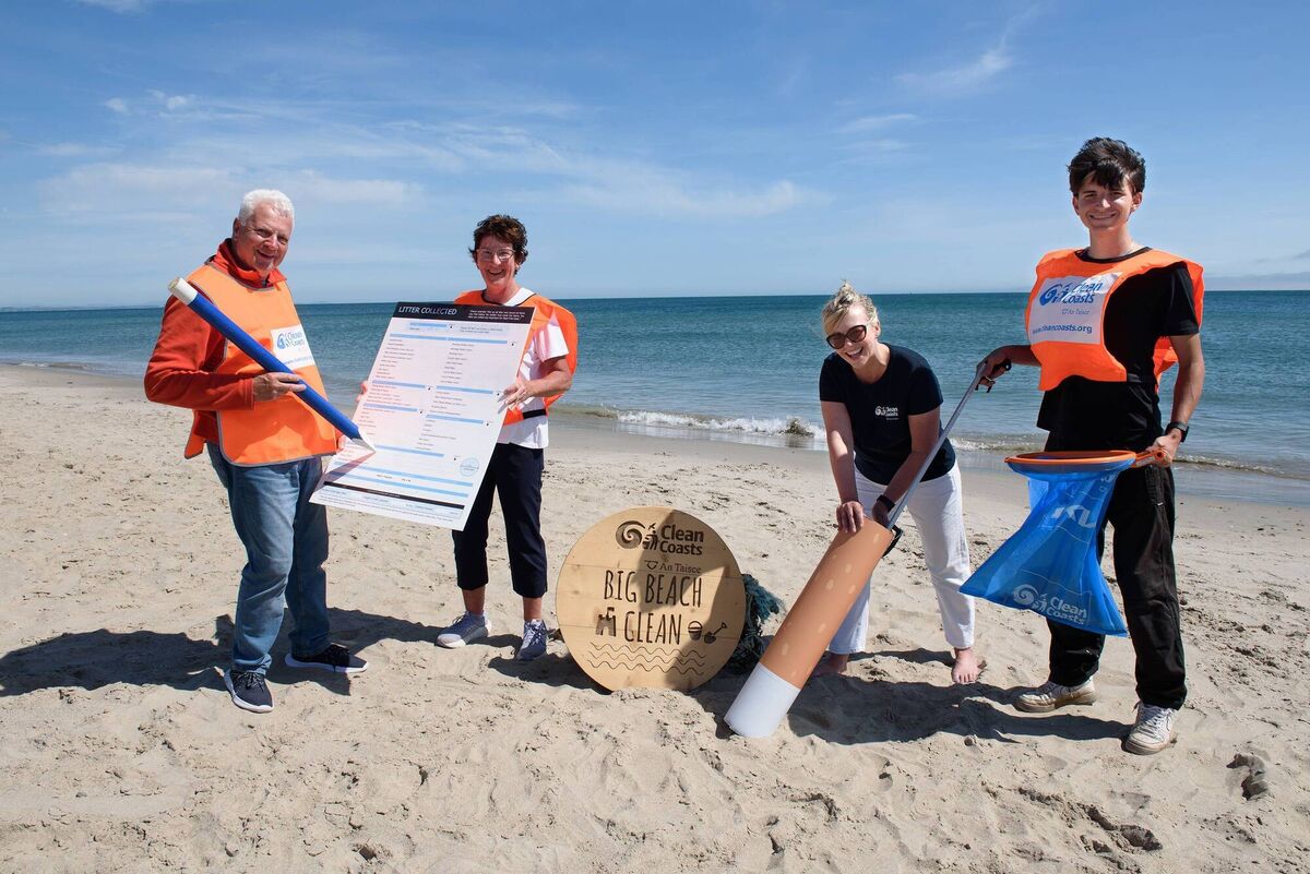 Take part in the Big Beach Clean 2026 and do your part in protecting and caring for the coast. Registrations are now open for the Big Beach Clean 2026 supported by Kia Ireland. Pictured are members of Rosslare Tidy Towns group and Bronagh Moore An Taisce Clean Coasts Manager, taking part in a beach clean at the Big Beach Clean launch at Rosslare Strand, Wexford. Photo: Maura Hickey